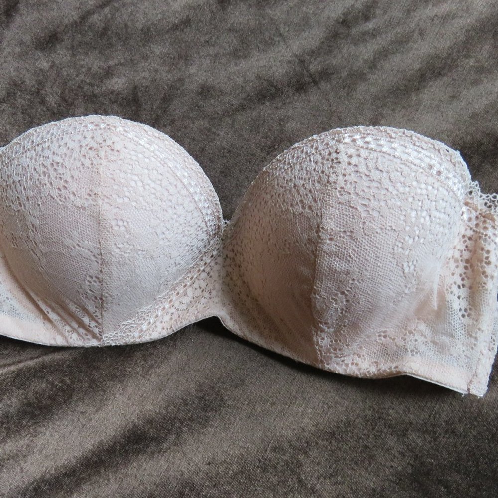 MARILYN MONROE BRA  *  36B * strapless*beige lace